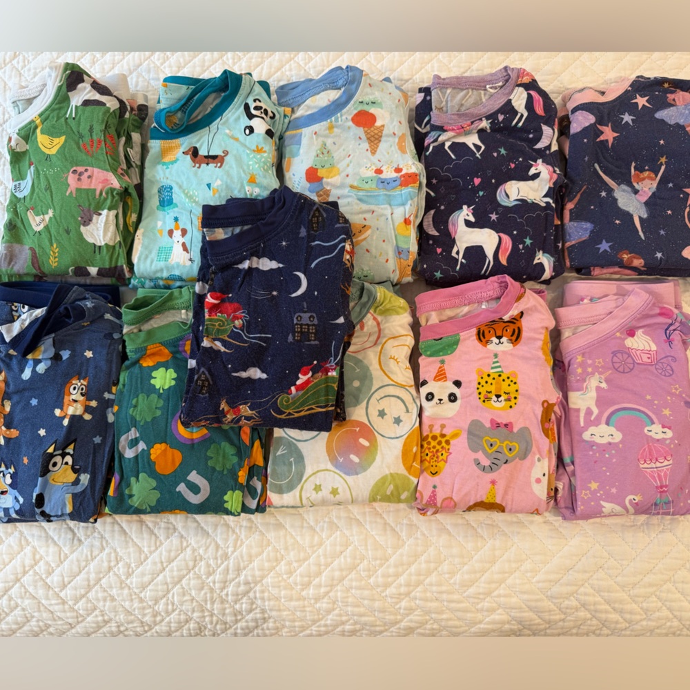 11 Little Sleepies Long-Sleeved PJs, all size 3T